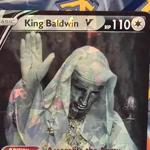 King Baldwin Pokemon Card - Kingdom Of Heaven - Picture 3 of 8